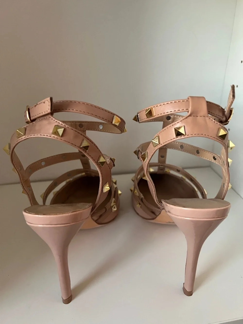 Catherine Malandrino - Studded Patent Leather Heels in Nude - Picture 3 of 11